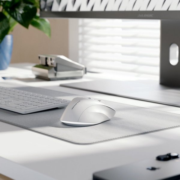 ALOGIC Trådløs Mus Apex Bluetooth USB-C Genopladelig 7 knapper Hvid
