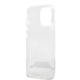 AMG iPhone 13 Pro Cover Elektrobelagte Horisontale Striber Rød Transparent