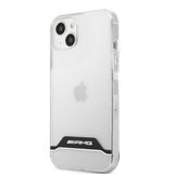 AMG iPhone 13 Cover Electroplated Horisontale Striber Hvid Gennemsigtig