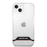 AMG iPhone 13 Mini Cover Elektrobelagt Horisontale Striber Rød Gennemsigtig