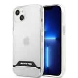 AMG iPhone 13 Mini Cover Electroplated Horizontal Stripes Hvid Transparent