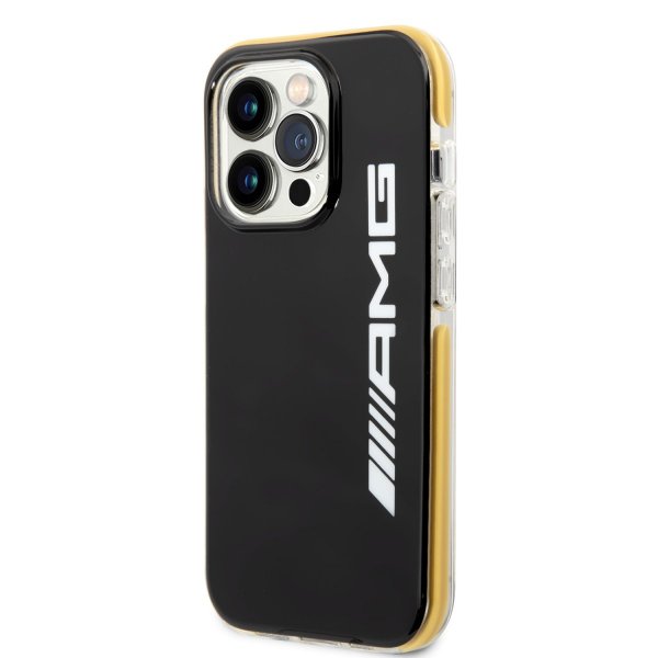 AMG iPhone 14 Pro Max Cover med Logo Sort Gul