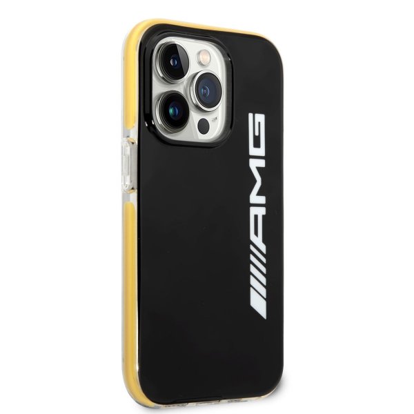 AMG iPhone 14 Pro Cover med Logo Sort Gul