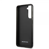 AMG Samsung Galaxy S21 FE Cover Læder Stribe Carbon Sort