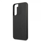 AMG Samsung Galaxy S22 Cover Leather Stripe Carbon Sort