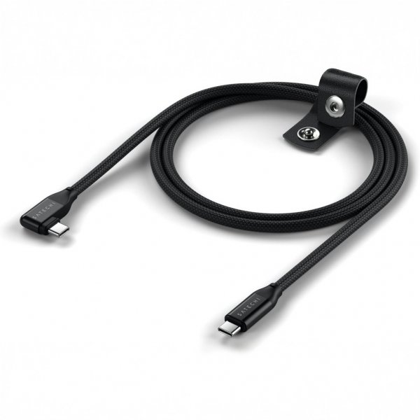 Satechi Vinklet Data- og opladerkabel USB-C 1m Sort