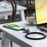 Satechi Vinklet Data- og opladerkabel USB-C 1m Sort