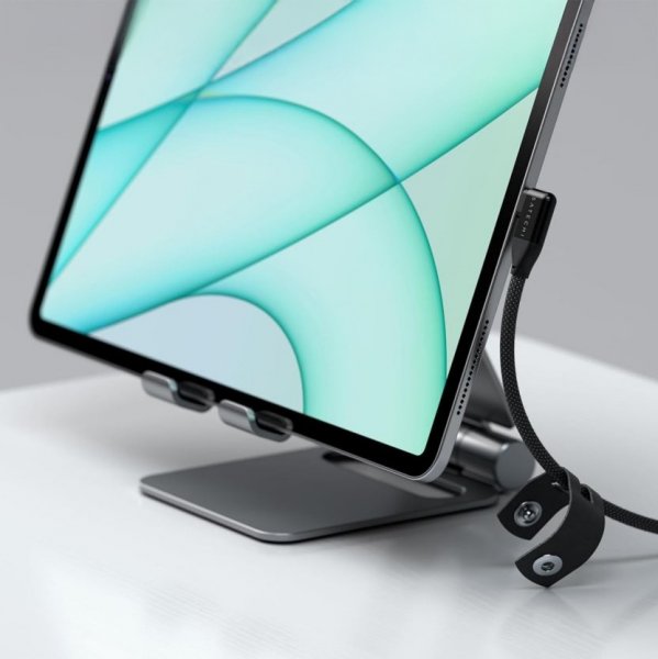 Satechi Vinklet Data- og opladerkabel USB-C 1m Sort