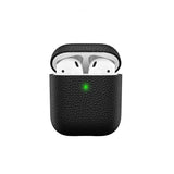 KeyBudz AirPods (1/2) Cover PodSkinz Ægte Læder Sort
