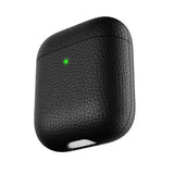 KeyBudz AirPods (1/2) Cover PodSkinz Ægte Læder Sort