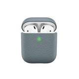 KeyBudz AirPods (1/2) Cover PodSkinz Ægte Læder Skifer