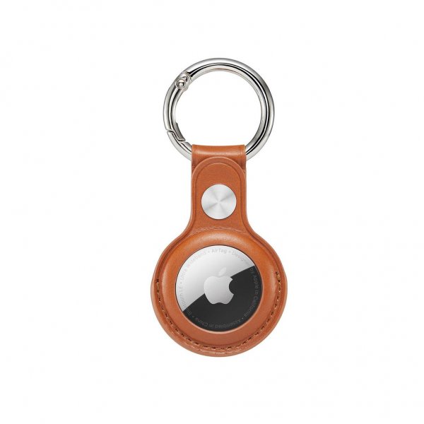Krusell Apple AirTag Holder Nøglering Brun
