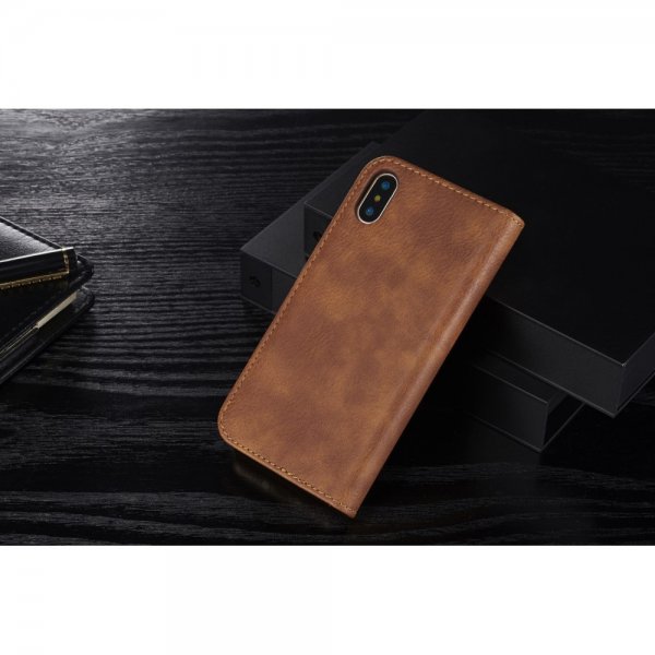 Dg.Ming iPhone X/Xs Pungcover Aftageligt Cover Brun