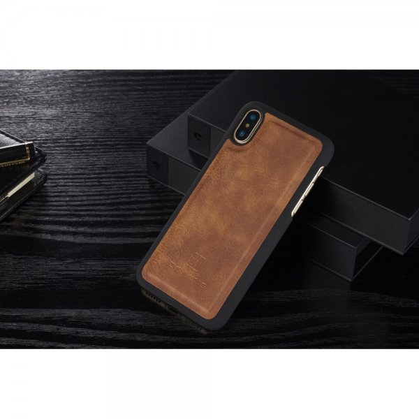 Dg.Ming iPhone X/Xs Pungcover Aftageligt Cover Brun