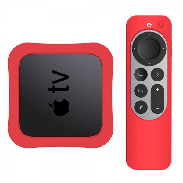 Apple TV 4K 2021/Apple TV Remote (2. gen.) Skal Silikone Rød