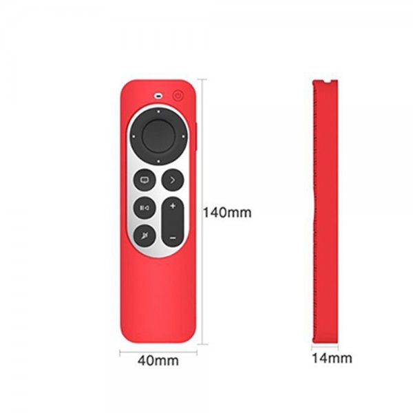 Apple TV 4K 2021/Apple TV Remote (2. gen.) Skal Silikone Rød