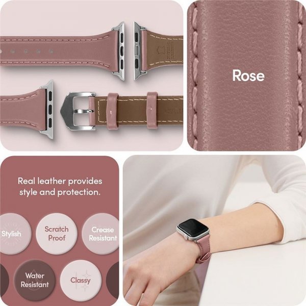 Spigen Apple Watch 38/40/41/42 mm armbånd Kajuk Rose