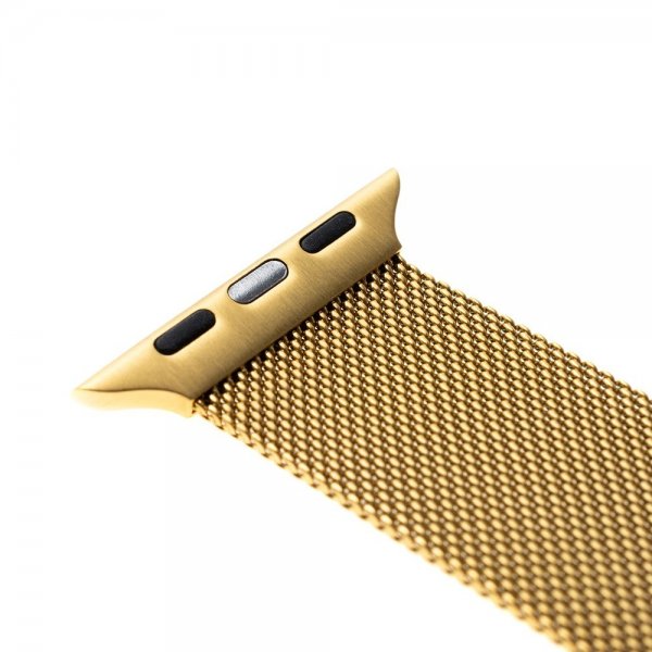 Fastgjort Apple Watch 38/40/41/42 mm Armbånd Mesh Rem Guld
