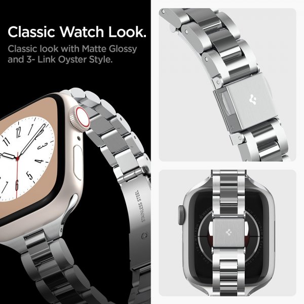 Spigen Apple Watch 38/40/41mm Rem Modern Fit 316L Sølv