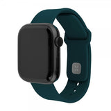 Fast Apple Watch 38/40/41/42 mm Armbånd Silikone Sporty Rem Mørkegrøn