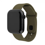 Fast Apple Watch 38/40/41/42mm Rem Silikone Sporty Rem Olivengrøn