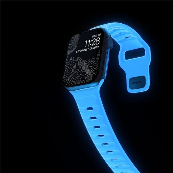 Nomad Apple Watch 38/40/41/42mm Rem Sport Band Icy Blue Glow