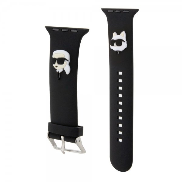 Karl Lagerfeld Apple Watch 38/40/41mm Rem Gummi NFT Karl & Choupette Sort