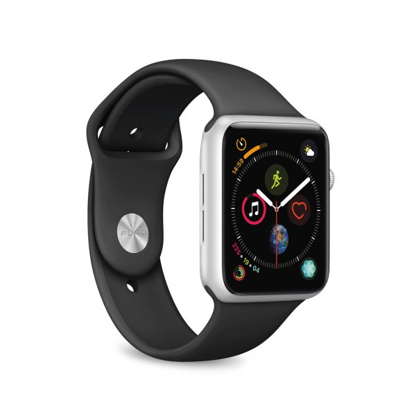 Puro Apple Watch 38/40/41/42mm Armbånd ICON Silicone Band Sort