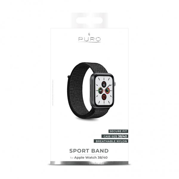 Puro Apple Watch 38/40/41/42 mm Sportsrem Sort