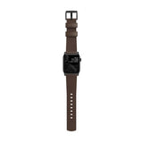 Nomad Apple Watch 38/40/41/42mm Rem Modern Band Black Hardware Rustic Brown