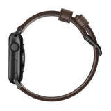 Nomad Apple Watch 38/40/41/42mm Rem Modern Band Black Hardware Rustic Brown