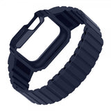 Apple Watch 40/41 mm Rem med Cover Silikone Magnetlukning Blå
