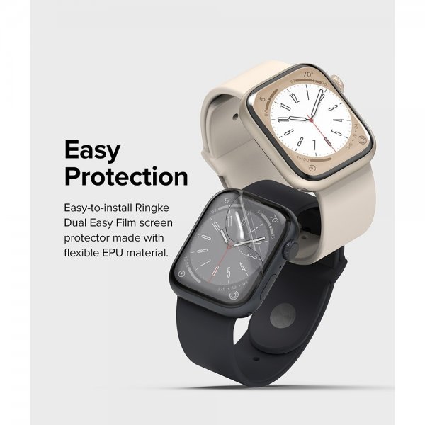 Ringke Apple Watch 40/41mm Skærmbeskyttelse Dual Easy Film 3-pak