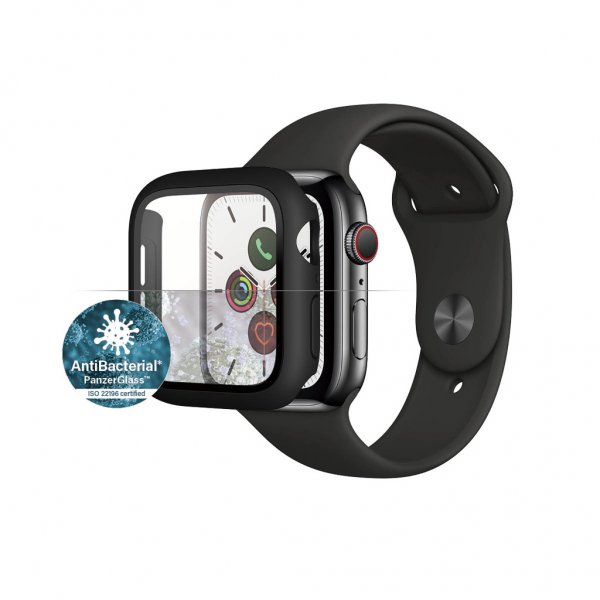 PanzerGlass Apple Watch 40mm (Series 4/5/6/SE) Etui med Skærmbeskytter Full Body Protection Sort
