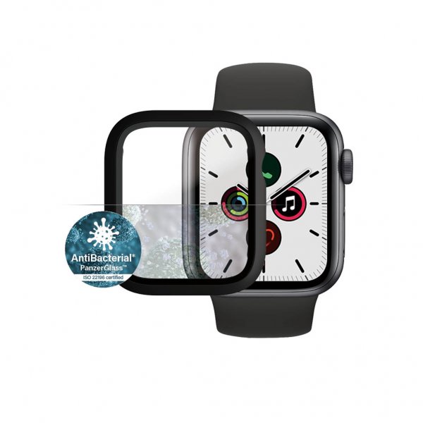 PanzerGlass Apple Watch 40mm (Series 4/5/6/SE) Etui med Skærmbeskytter Full Body Protection Sort