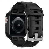 Spigen Apple Watch 40/41 mm Urrem med cover Rugged Armor Pro Sort