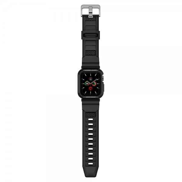 Spigen Apple Watch 40/41 mm Urrem med cover Rugged Armor Pro Sort