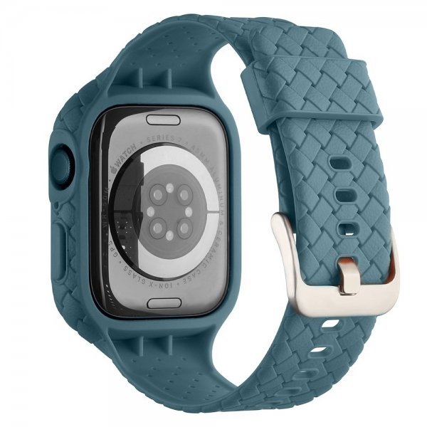 Apple Watch 41mm Rem Vævet Struktur Grønblå