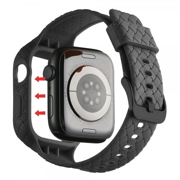 Apple Watch 41mm Rem Vævet Struktur Sort