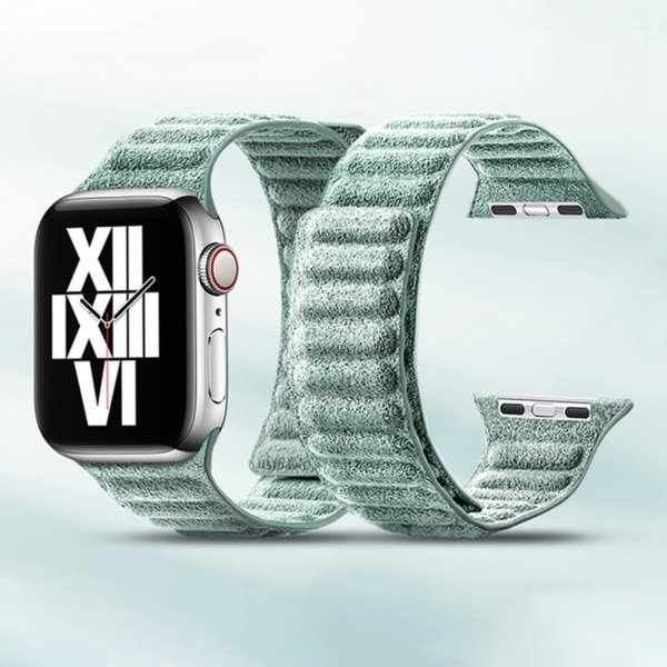 Apple Watch 44/45/46mm/Apple Watch Ultra Armbånd Ruskind Grøn