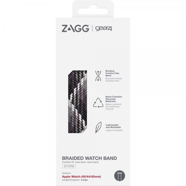 Gear4 Apple Watch 44/45/46mm/Apple Watch Ultra Armbånd Braided Watch Band Large Storm