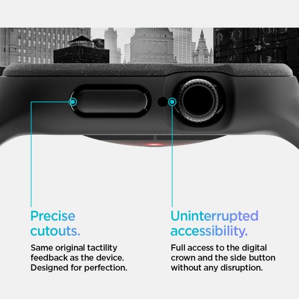 Spigen Apple Watch 42mm (Serie 10/11) Rem og Cover Vault Pro Mat Sort