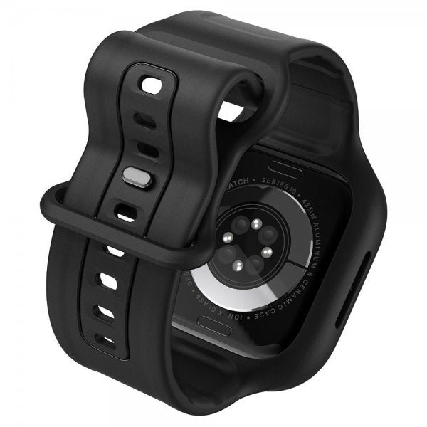 Spigen Apple Watch 42mm (Serie 10/11) Rem og Cover Vault Pro Mat Sort