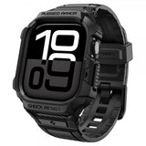 Spigen Apple Watch 42mm (Serie 10/11) Rem Rugged Armor Pro 2 Mat Sort