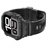 Spigen Apple Watch 42mm (Serie 10/11) Rem Rugged Armor Pro 2 Mat Sort
