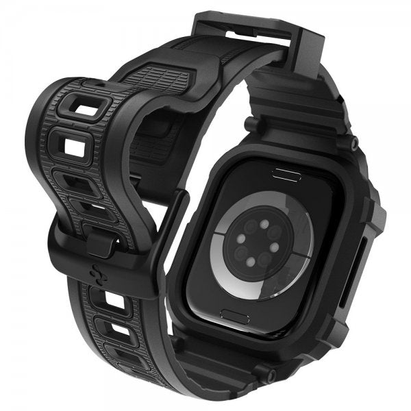 Spigen Apple Watch 42mm (Serie 10/11) Rem Rugged Armor Pro 2 Mat Sort