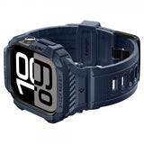 Spigen Apple Watch 42 mm (serie 10/11) urrem Rugged Armor Pro 2 Marineblå