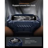Spigen Apple Watch 42 mm (serie 10/11) urrem Rugged Armor Pro 2 Marineblå