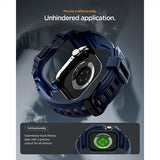 Spigen Apple Watch 42 mm (serie 10/11) urrem Rugged Armor Pro 2 Marineblå