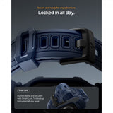 Spigen Apple Watch 42 mm (serie 10/11) urrem Rugged Armor Pro 2 Marineblå